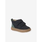 Bottines bb garon cuir  scratchs marine