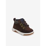 Bottines bb garon lacets + glissire chocolat