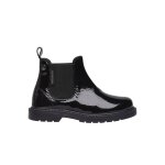 Bottines chelsea fille en vernis piccadilly noir
