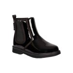 Bottines chelsea pu verni ziya noir