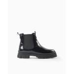 Bottines chelsea vernies avec semelle antid�rapante noir