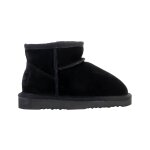 Bottines en cuir � enfiler noir