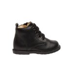 Bottines en cuir avec fermeture clair et lacets robin new noir -