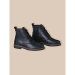 Bottines en cuir  lacets fille marine