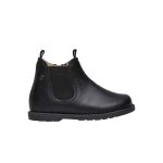 Bottines en cuir nappa � fermeture �clair winter wood noir -