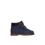 Bottines en cuir et sude stambecco marine -