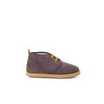 Bottines doubl�es en su�de de mouton avec bande arri�re gris