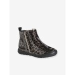 Bottines enfant fille synth�tique zipp�es anthracite