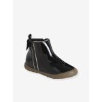 Bottines enfant fille synthtique zippes noir