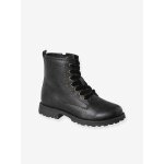 Bottines enfant fille vernies synthtique zippes lot noir