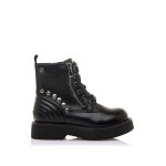 Bottines filles synthtique fermeture clair black