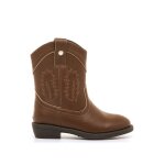 Bottines filles synth�tique fermeture �clair brown