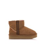 Bottines filles synth�tique sans fermeture - ouverts brown