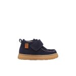 Bottines gar�on en daim kasden � scratch marine - marron