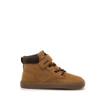 Bottines gar�on synth�tique fermeture �clair barefoot camel
