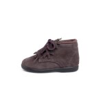 Bottines � lacets en daim avec ornement flocon de neige gris