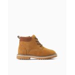 Bottines de montagne en su�dine avec lacets marron