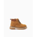 Bottines de montagne en su�dine avec lacets marron