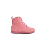 Bottines en su�de a fermeture �clair rose