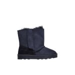 Bottines en sude kurl marine -