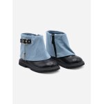 Bottines  zip bleu