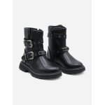 Bottines � zip noir