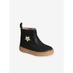 Bottines zippes cuir bb noir