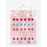Boucle d'oreille autocollants multicolore