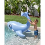 Bou�e baleine xl avec poign�es pvc bleu
