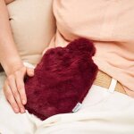 Bouillotte micro - ondes prune bordeaux