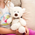 Bouillotte ours blanc beige Bouillotte ours blanc beige