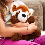 Bouillotte panda roux marron