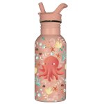Bouteille en inox slurpy la pieuvre 500 ml rose