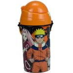 Bouteille en pvc naruto shippuden � sangle amovible 500 ml orange