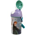 Bouteille de sport 500 ml la reine des neiges bouchon � clapet disney bleu lavande