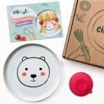 Box assiette porcelaine animal + ventouse + livret d'inspirations multi - coloured Box assiette porcelaine animal + ventouse + livret d'inspirations multi - coloured