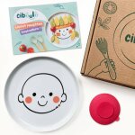 Box assiette porcelaine bonhomme + ventouse + livret d'inspirations multi - coloured Box assiette porcelaine bonhomme + ventouse + livret d'inspirations multi - coloured