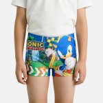 Boxer de bain enfant � motif sonic bleu