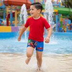 Boxer de bain imprim�, taille �lastique avengers bleu