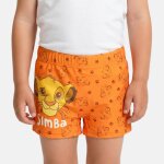 Boxer de bain � motifs gar�on le roi lion orange