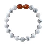 Bracelet howlite blanche - bb / nourrisson - pierres naturelles - vertus - lithothrapie - ide cadeau ...