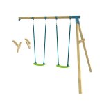 Bras de portique balan�oire double avec si�ges skywood bois fsc� marron - bleu