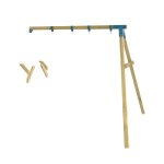 Bras de portique balan�oire double skywood bois fsc� marron - bleu