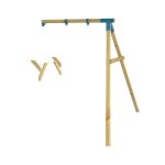 Bras de portique balan�oire simple skywood bois fsc� marron - bleu