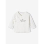 Brassire bb naissance en coton bio blanc imprim