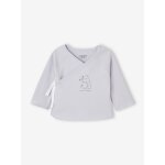 Brassire bb naissance en coton bio bleu ple