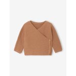 Brassi�re b�b� naissance tricot point mousse coton et laine cappuccino