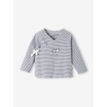 Brassire en interlock bb naissance bleu gris