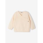 Brassi�re naissance fille en tricot rose p�le