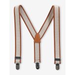 Bretelles bicolores gar�on caramel